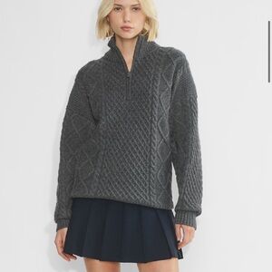 Aritzia Peggy Quarter Zip Sweater